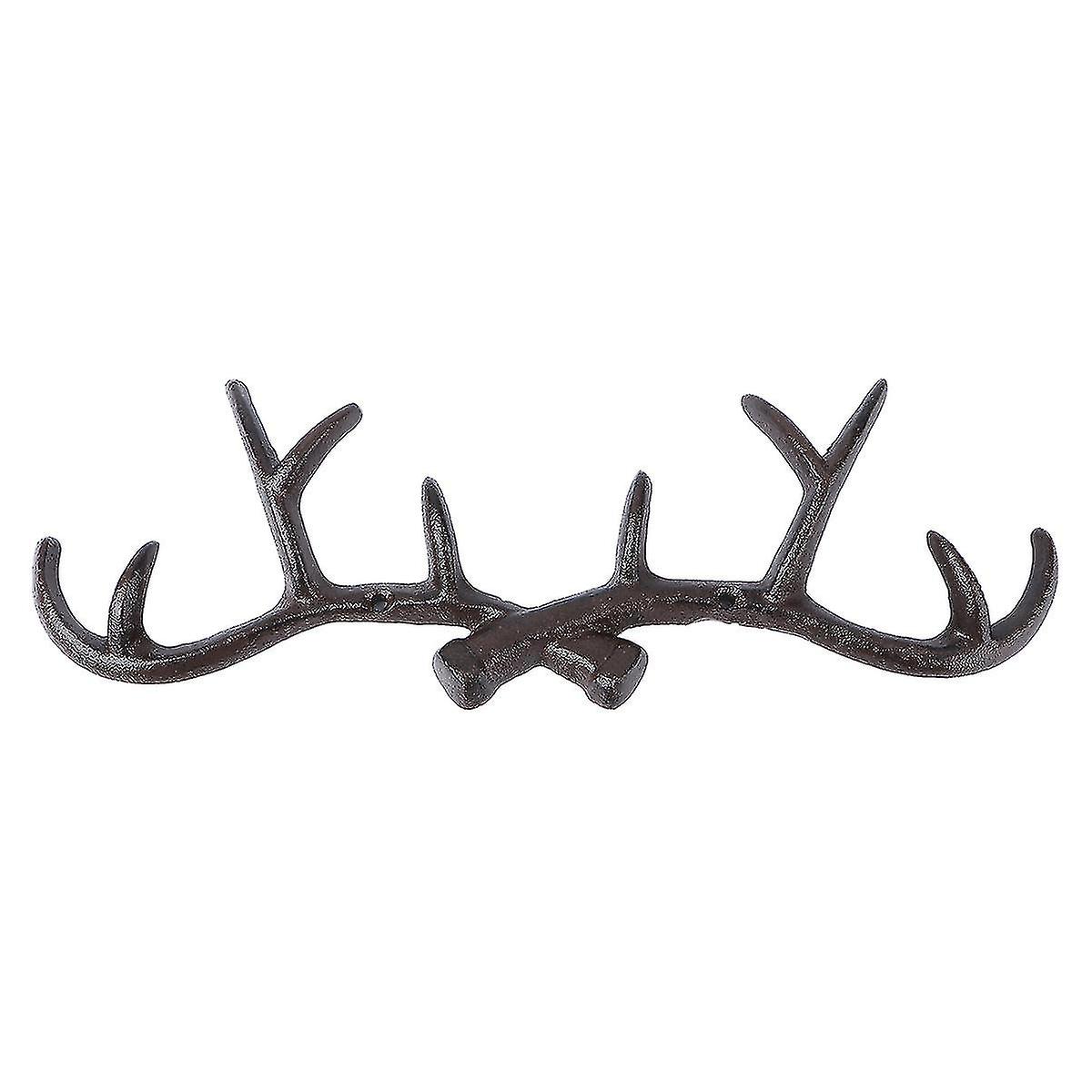 1pc Retro Antler Clothing Hook Hanging Coat Rack Iron Hook