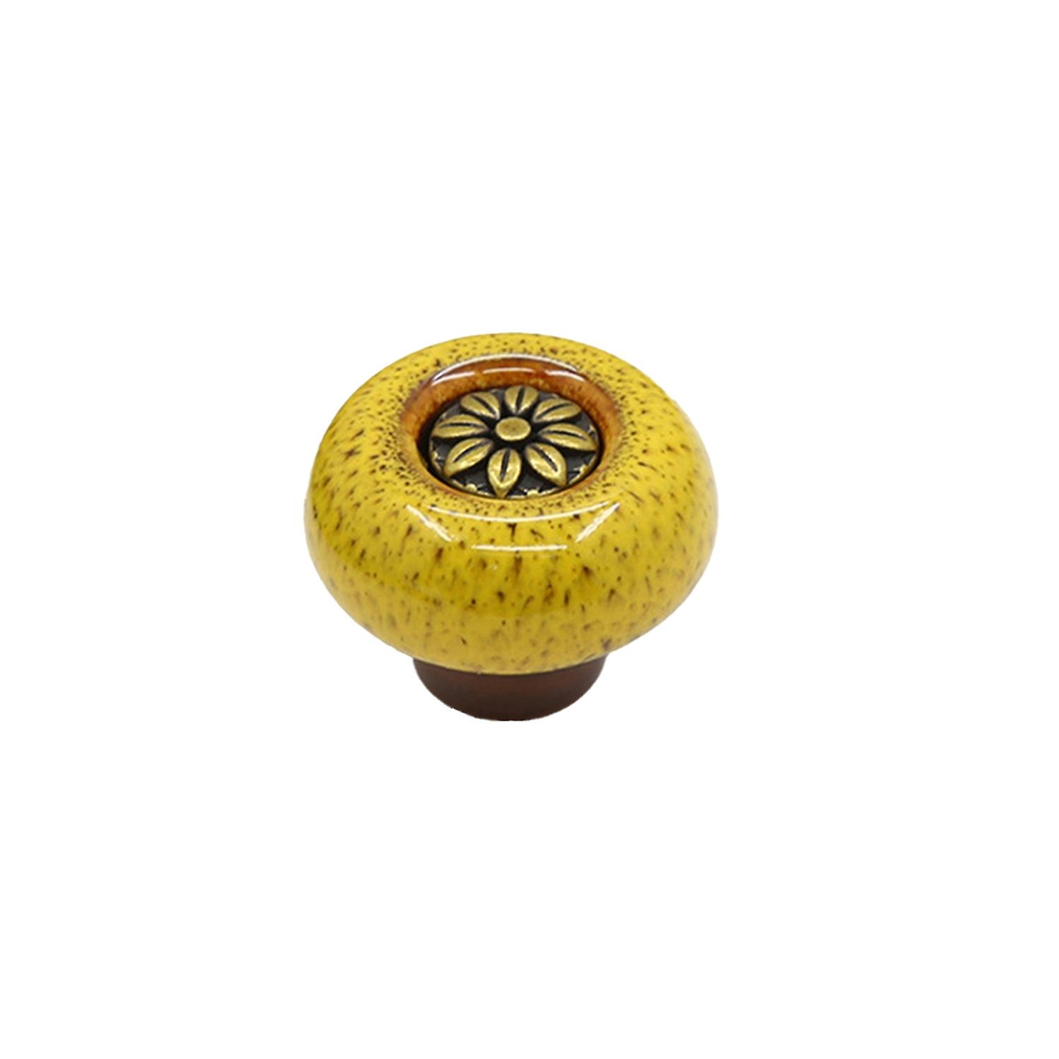 Vintage Cabinet Knobs Flower Carving Anti-rust Home Improvement Leopard Round Cabinet Handle compati