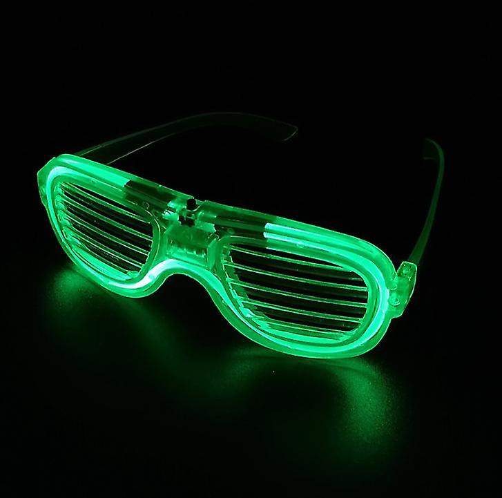 2個のグリーンブラインドKTVバー発光メガネパーティーLEDコールドライトメガネ玩具Az8026