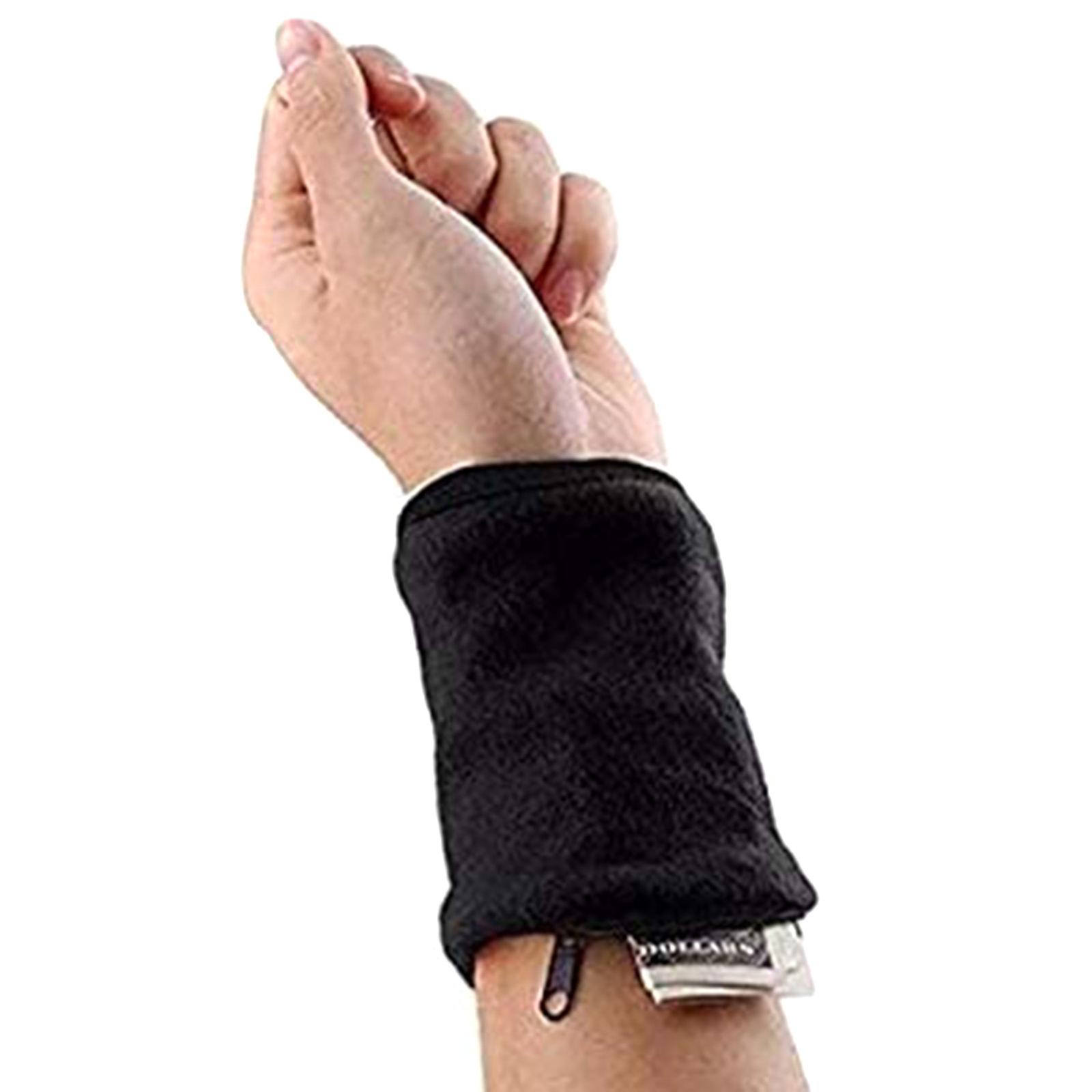 Poignet Pochette Zipper Poignet Poignet Bracelet Sweatband Poignet Portefeuille pour Clés Cartes d’argent Course Fitness Cyclisme Marche