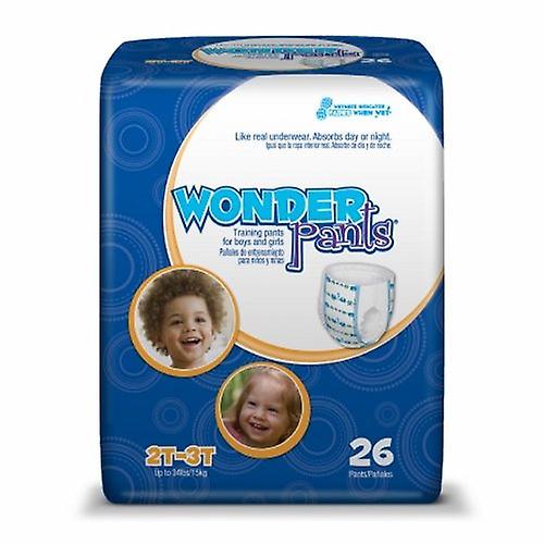 First Quality Unisex Toddler Training Pants WonderPants Pull On with Tear Away Seams 2T to 3T Disposable Heavy Ab, Case Of 4 (Pack of 1)
