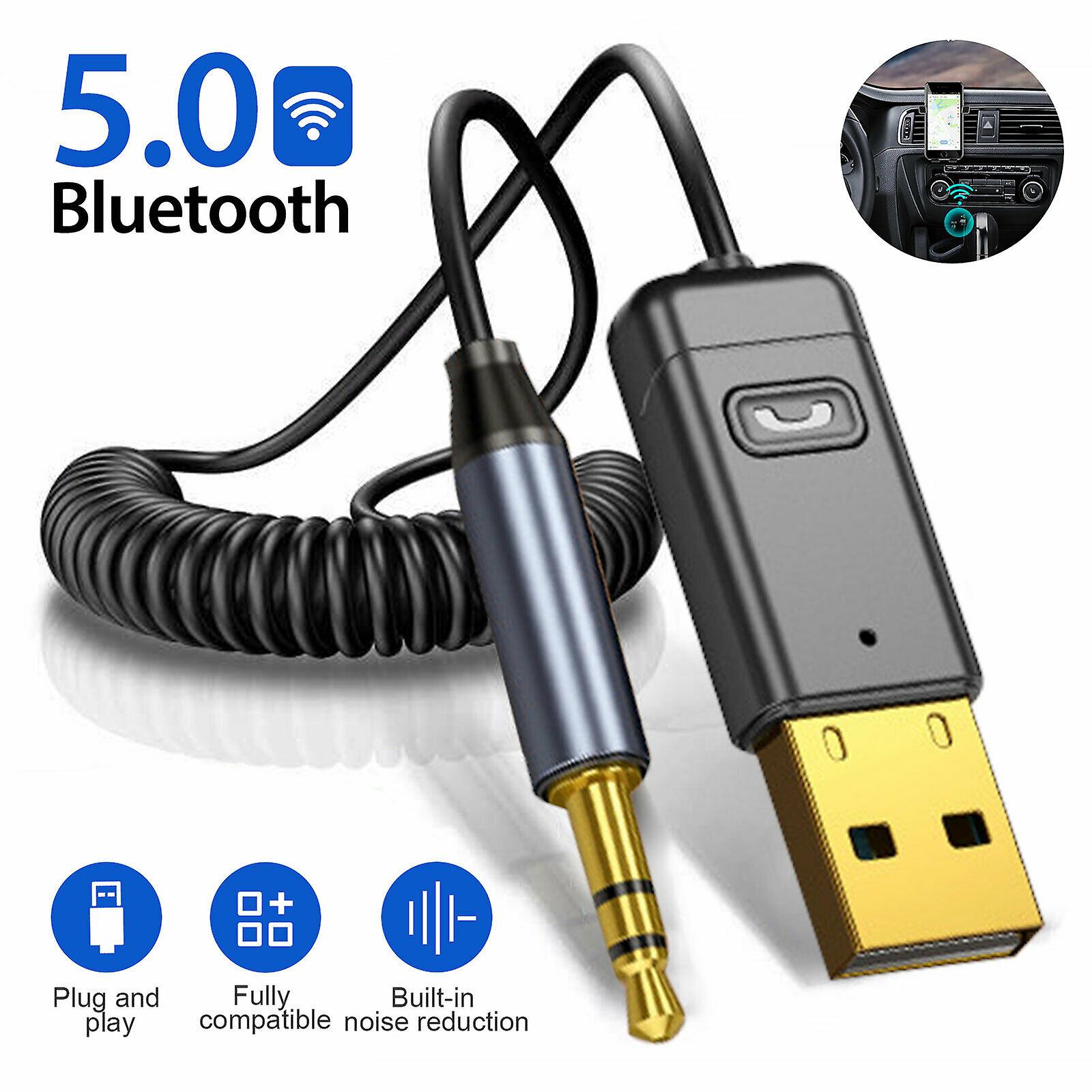 Wireless USB Bluetooth 5.0 Audio Transmitter Receiver AUX Adapter For PC TV Car