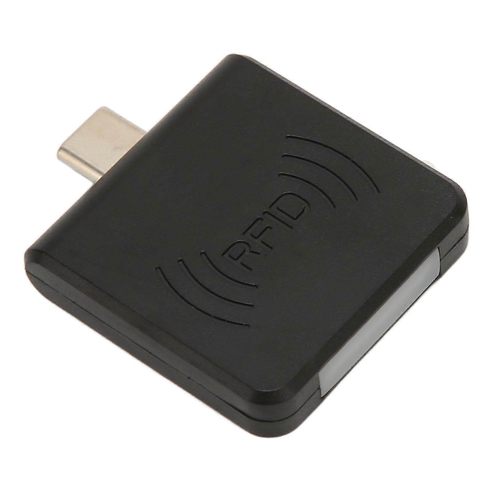 RFID ID Mobile Phone Card Reader Type C Interface 125Khz Portable Smart Card Reader Black A-B