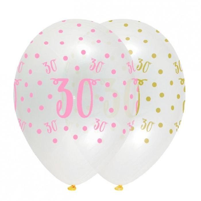 Creative Party Latex 30th Birthday Balloons (Pack of 6)