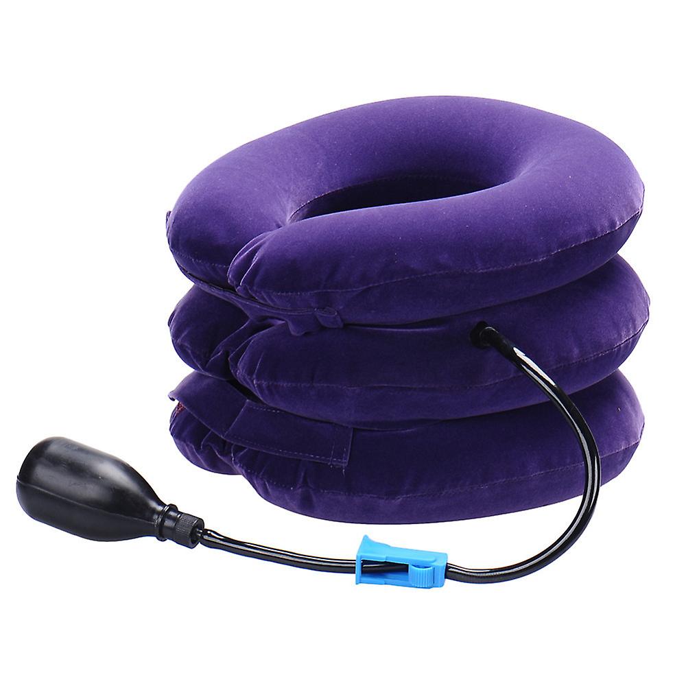 Cervical Neck Traction Device Inflatable Neck Support(Purple), Ad