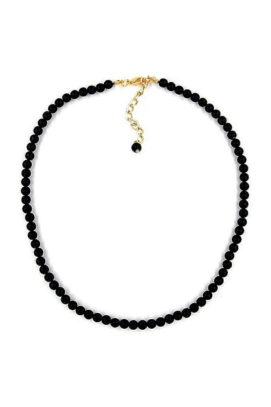 Necklace Beads 6mm Black - Gl00842