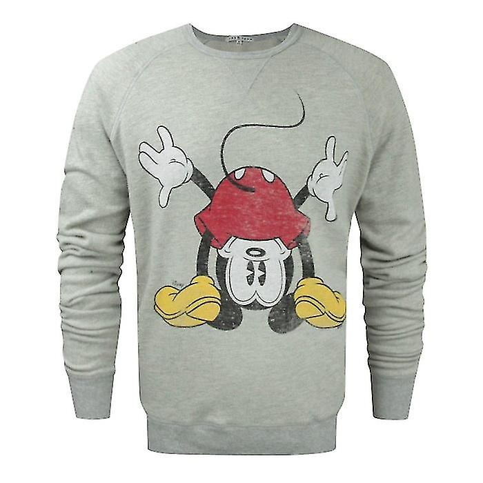 Junk Food Mens Bent Over Mickey Mouse Marl Sweatshirt