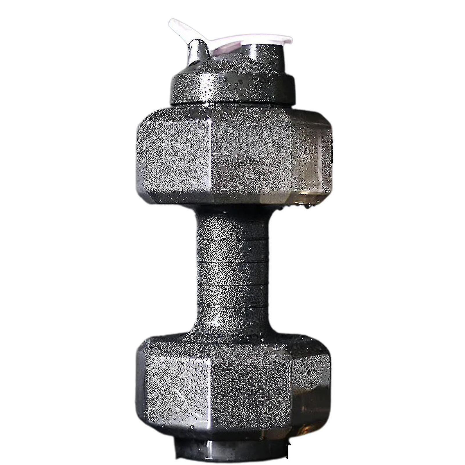 دمبل على شكل زجاجة مياه سعة كبيرة البلاستيك المحمولة زجاجة مياه الرياضة