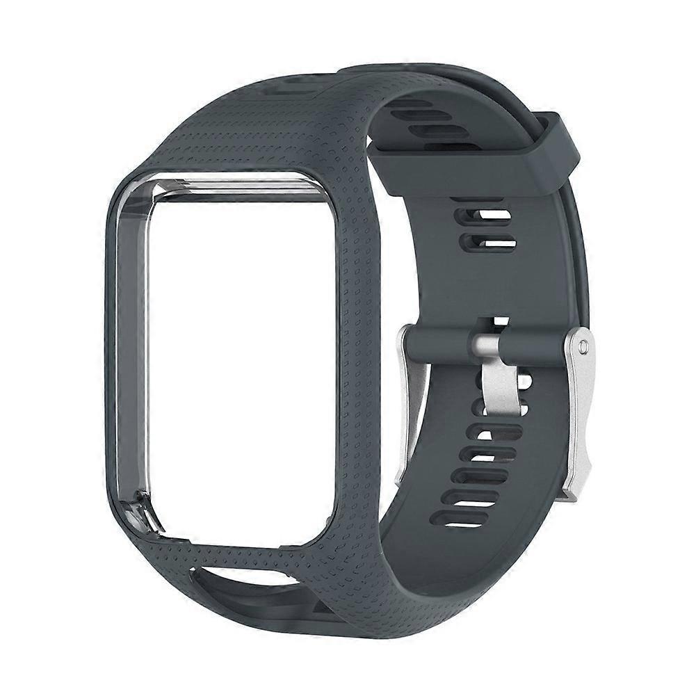 Gray Tomtom Runner Cardio Spark Watch Band - Soft Silicone Replacement Strap