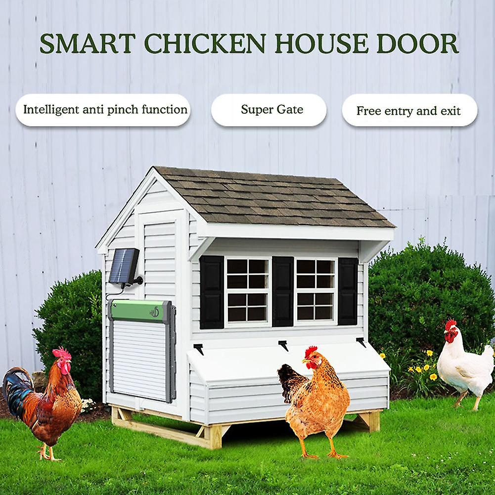 Chicken Door Automatic Solar Powered Chicken Coop Automatic Door