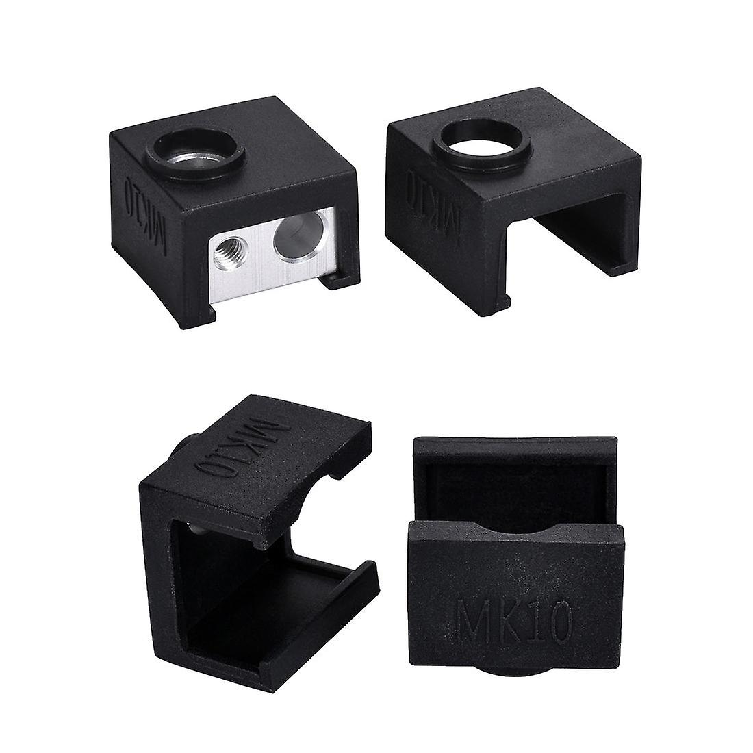MK10 Black Silicone Protective Case for Aluminum Heating Block 3D Printer Part