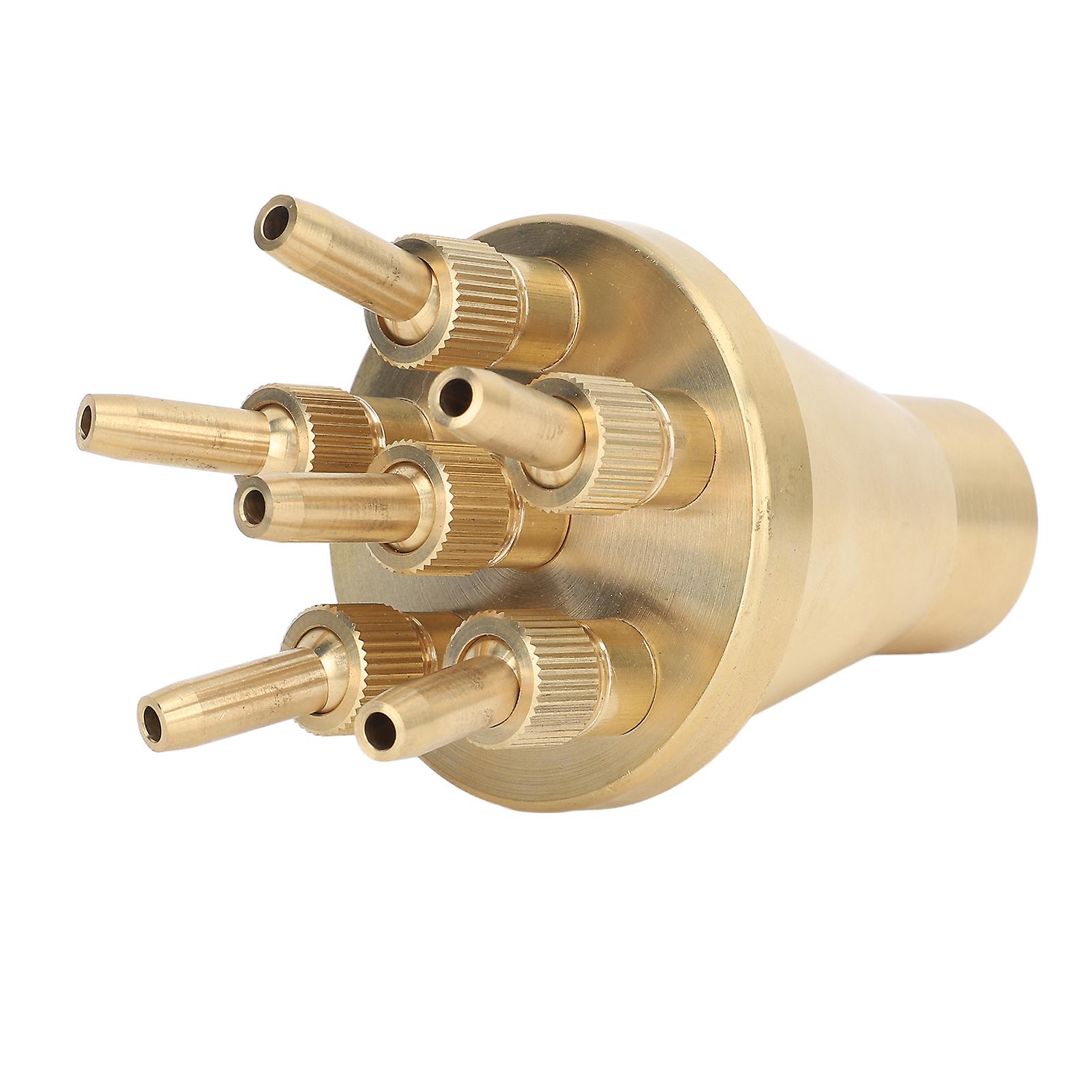 Copper Water Fountain Nozzle Direct Spraying Universal Adjust Pool Sprinkler Head for Garden G1 Inch