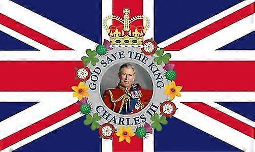 1pc Nouveau King Charles 111 Drapeau 5x3ft Édition Limitée Prince Charles Nouveau Roi Drapeau