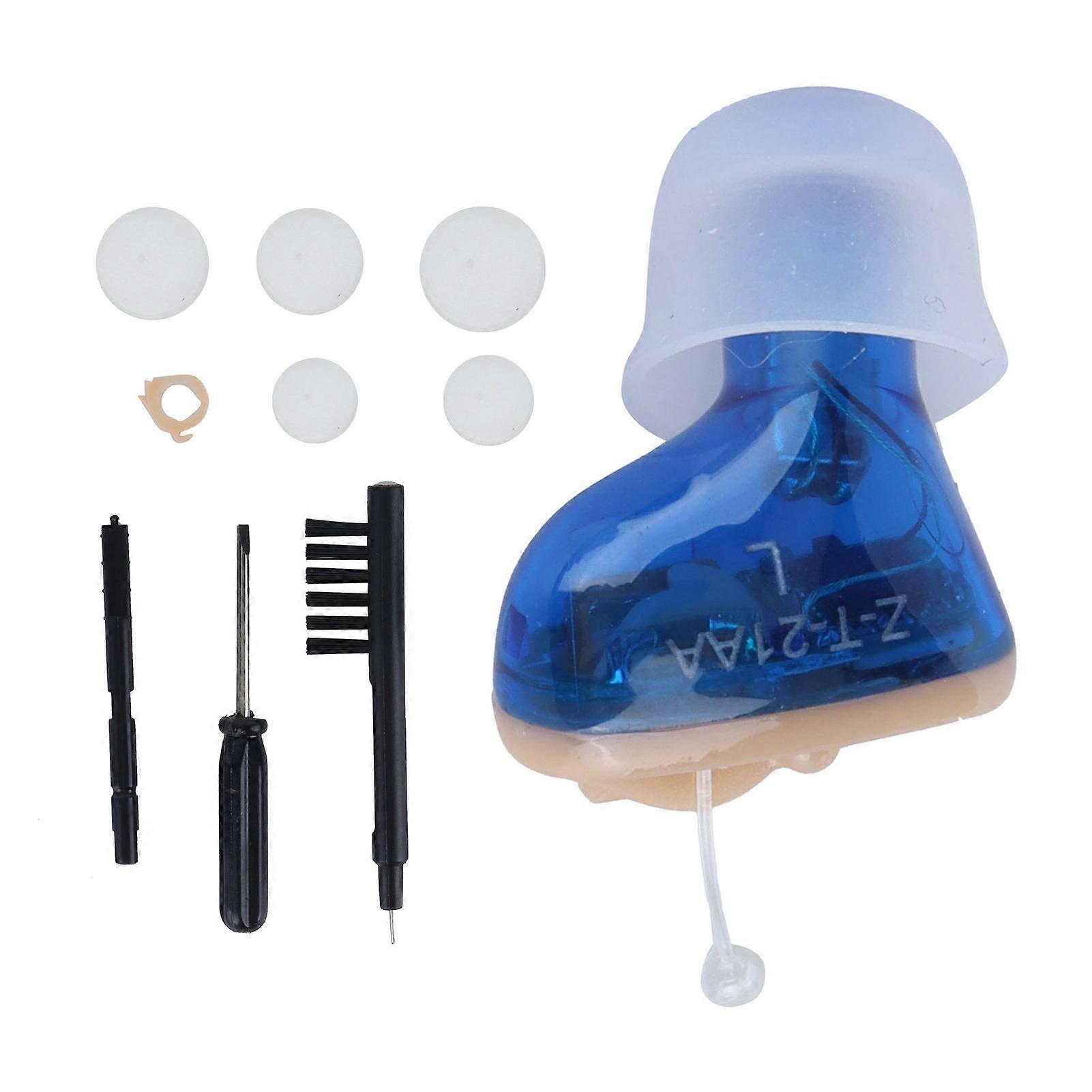 An127 Digital Hearing Aids Blue Left Hidden Hearing Amplifier With Storage Box For Elderly