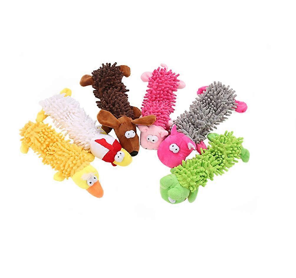 Durable Pet Dog Plush Toy Animal Shape With Squeak For Small Dogs Chihuahua Yorkshire Bichon Puppy Chew Teeth Toy