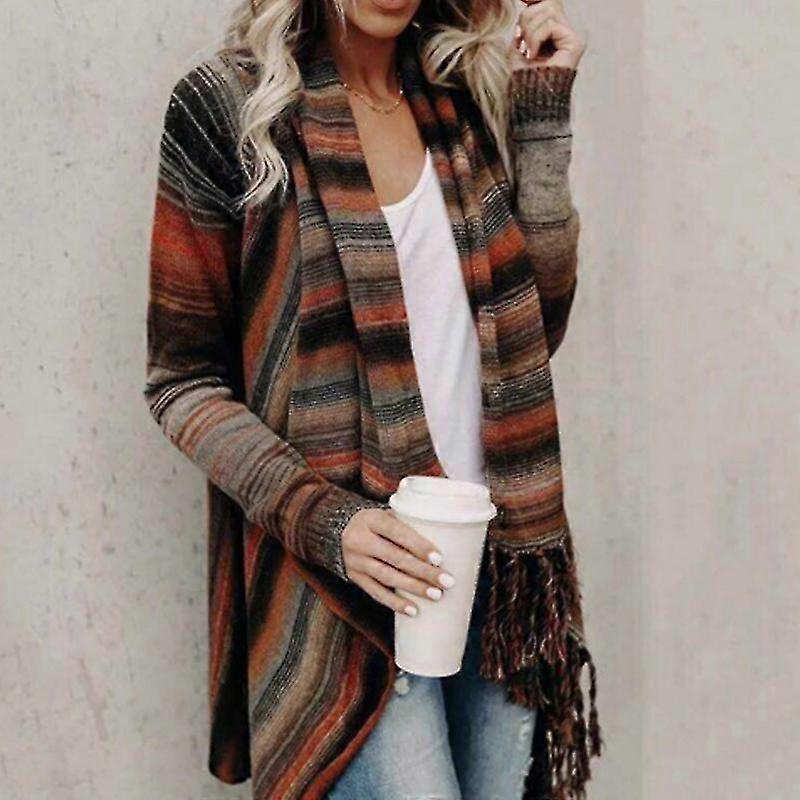 Abrigo de cárdigan boho para mujer Ropa de abrigo Chaquetas de jersey Tops-yujia-YuJia