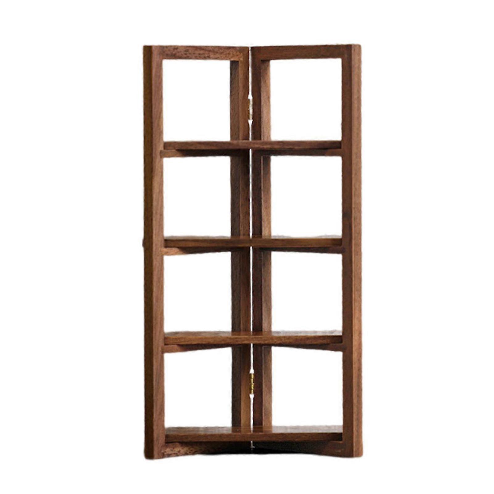 1 Set Dollhouse Storage Shelf Model Safe Miniature Wooden Storage Rack Classic Shelf for Dollhouse Decoration