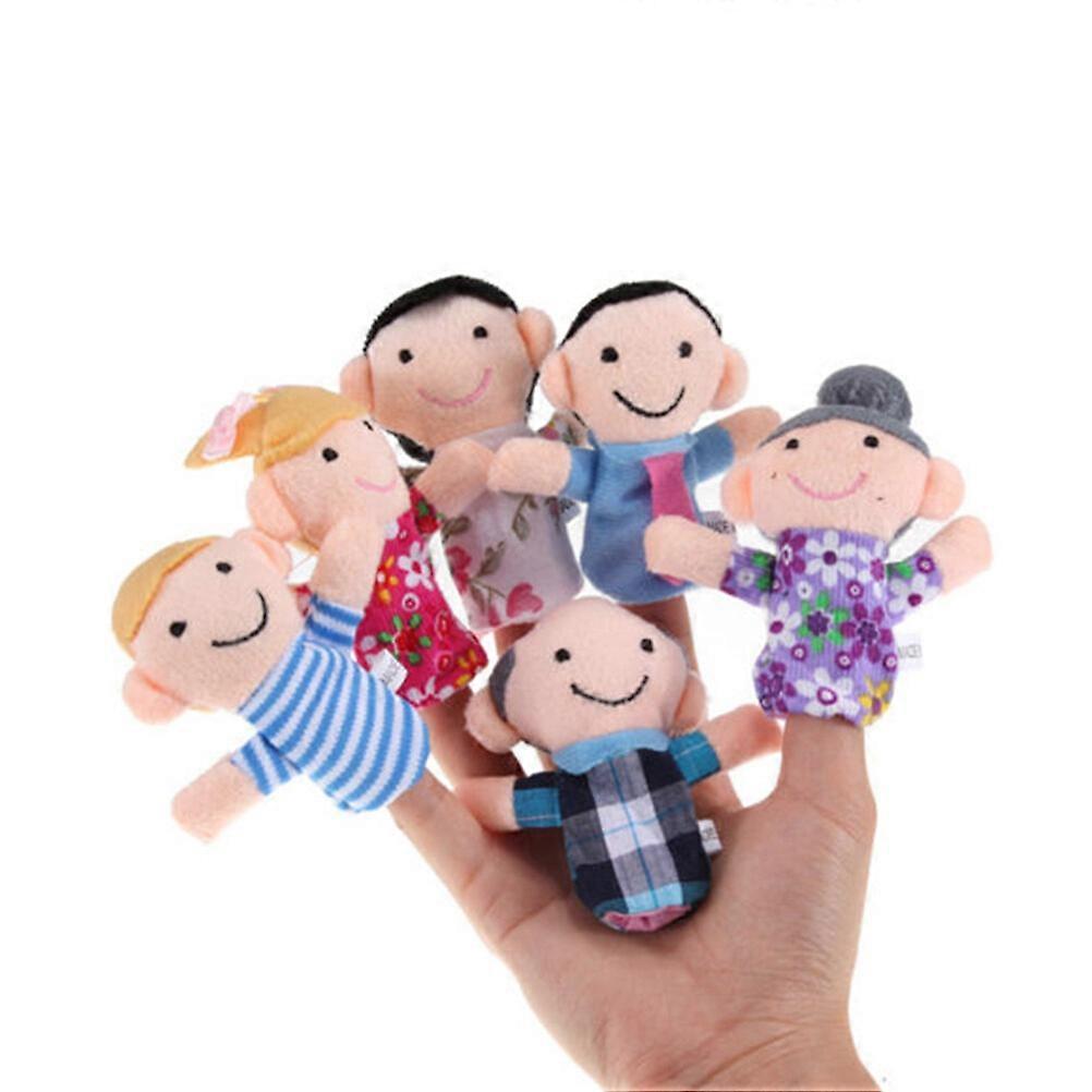 6pcs Family Mermbers Finger Hand Puppet Play Learn Story Toy