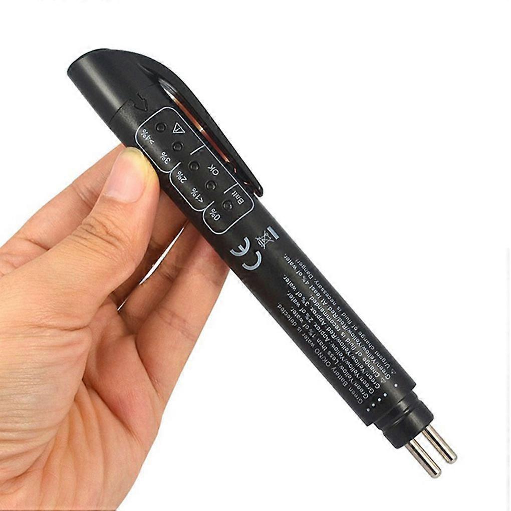 Auto Brake Oil Testing Pen Car Brake Fluid Tester Battery Powered Auto Brake Oil Testing Device 5 Led Lights Brake Fluid Tester