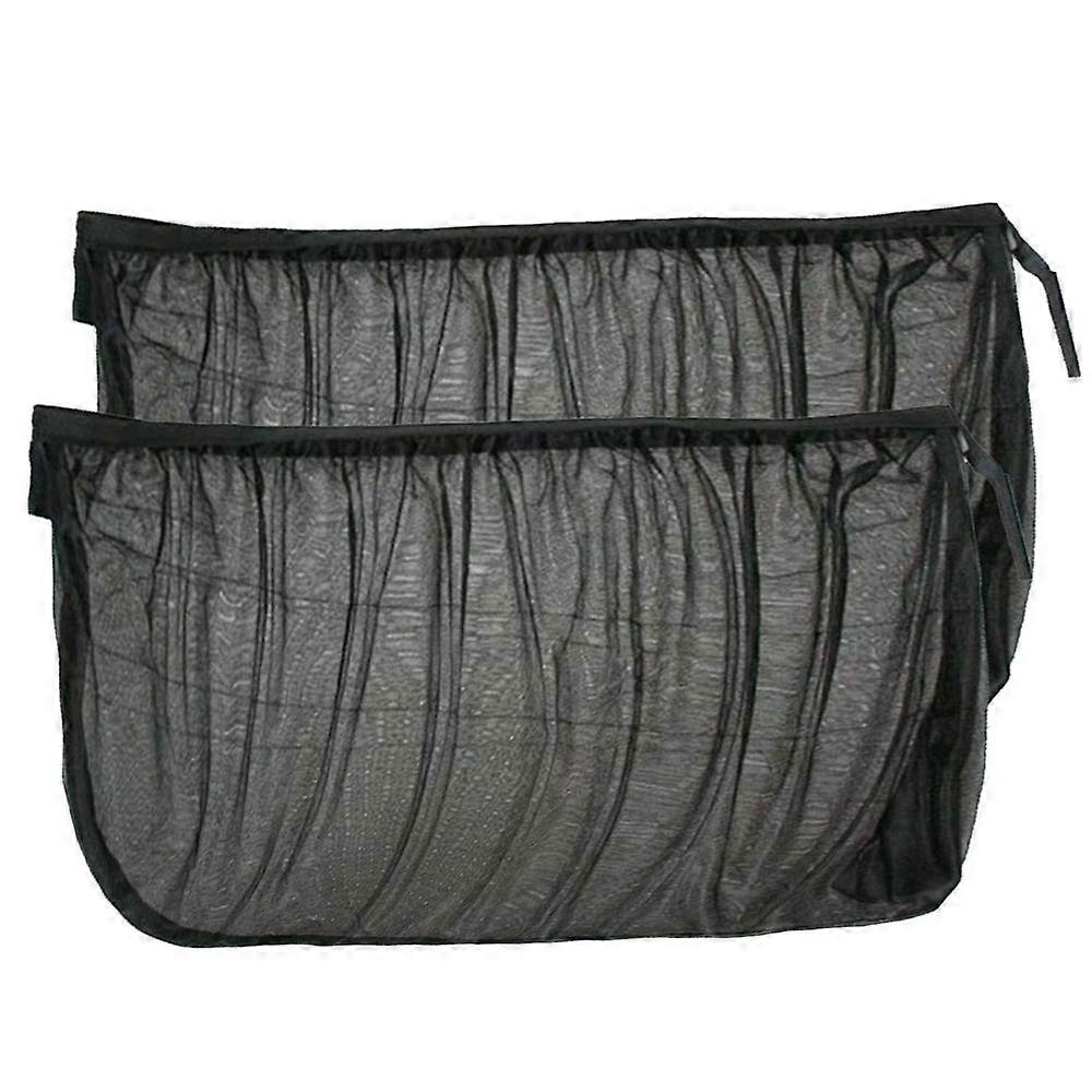 2pcs Car Thermal Insulation Sunshade Breathable Side Window Shading Auto Mosquito Curtain Clear Rear View Mirror Effect