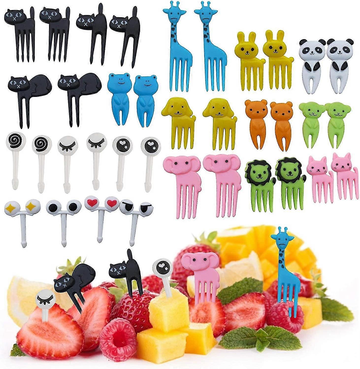 36pcs Pastry Fork Fruit Fork 36pcs Cute Cartoon Fruit Fork Pastry