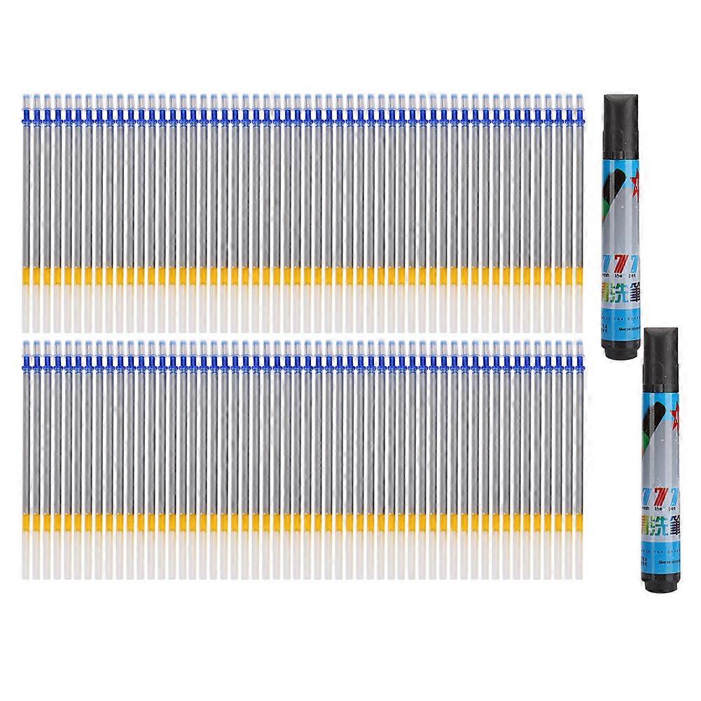 2Pcs Water Erasable Pen 100Pcs Mercury Refill Leather Craft Cleaning Patchwork Marking Tool