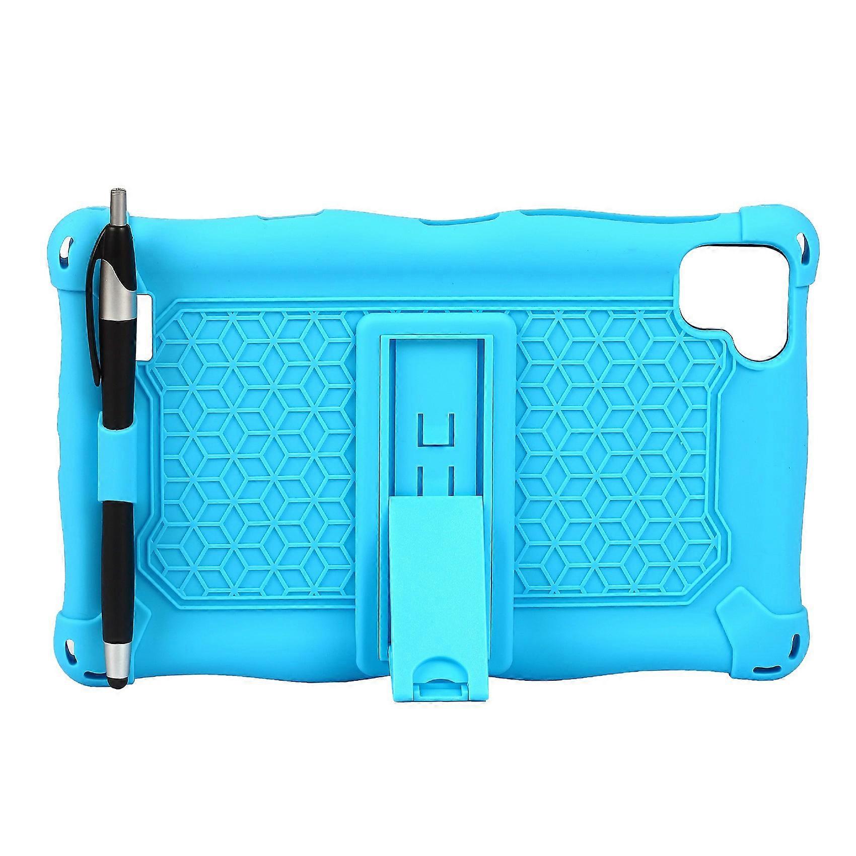Silicone Case for Galaxy Tab A7 Lite 2021 8.7Inch T220 T225 Tablet Case with Pen Tablet Stand for Office(F)