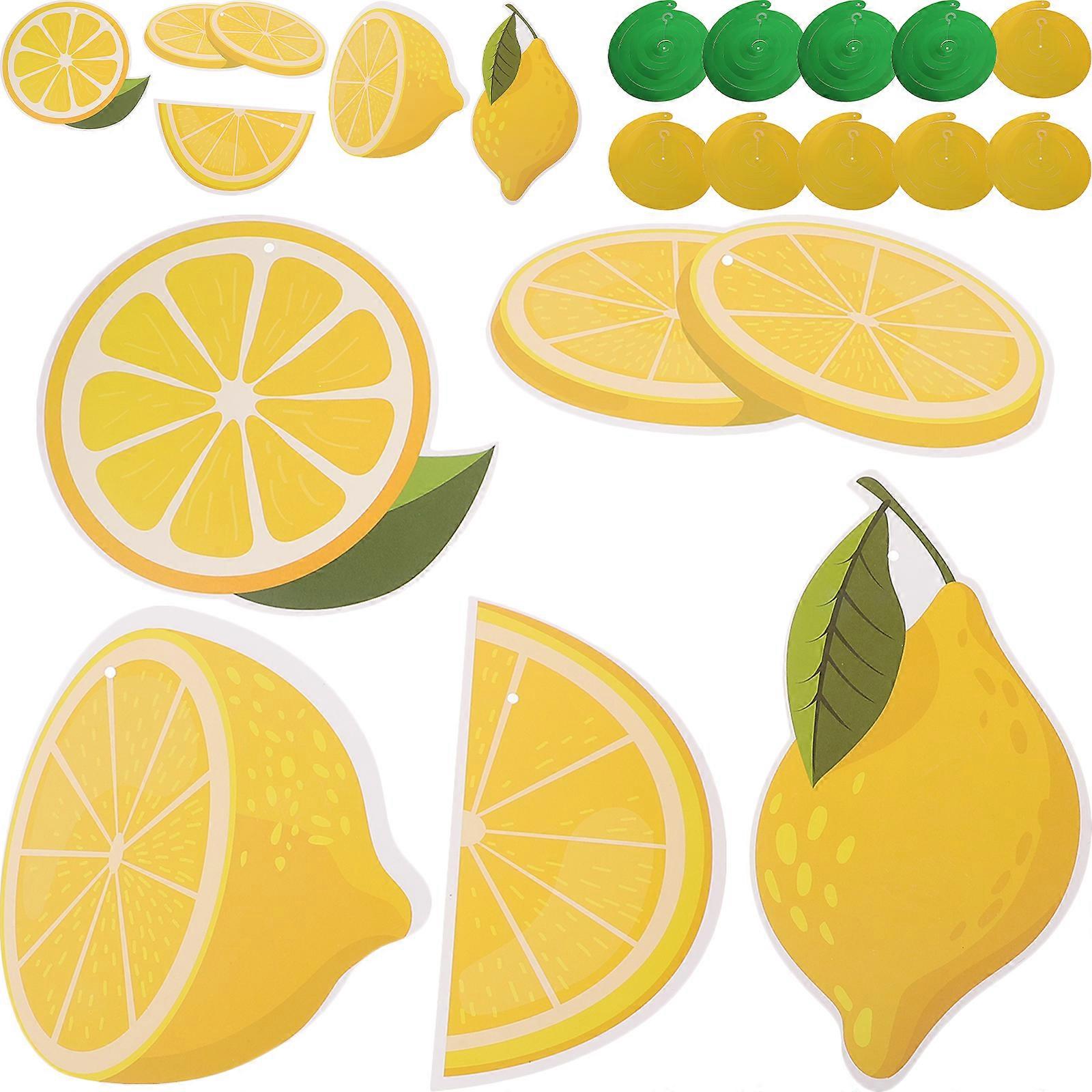10 Sets Lemon Party Decorations Lemon Hanging Swirl Decorations Ceiling Swirl