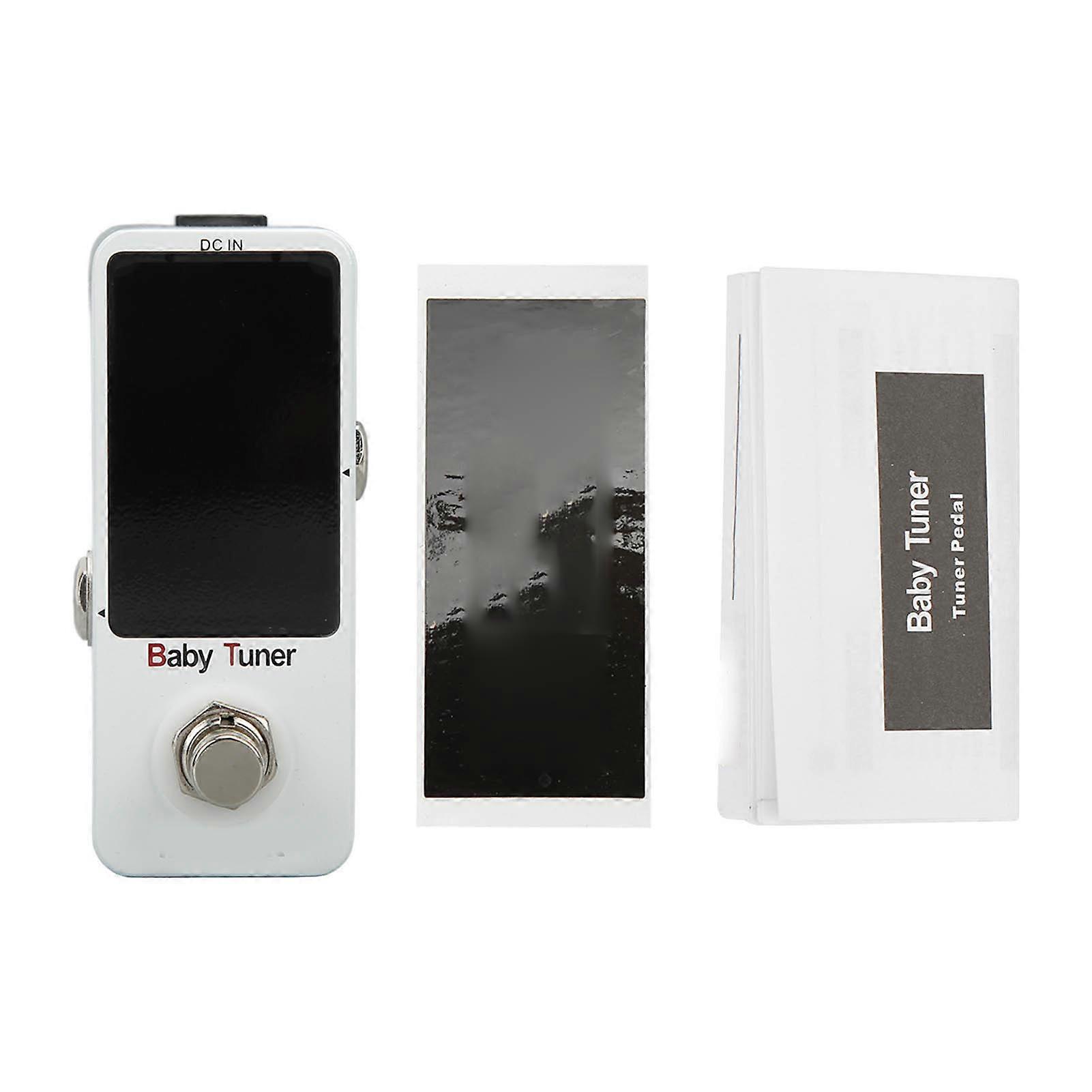 ミニペダルチューナーモノブロッククロマチックチューニングエフェクトエレクトリックギターとベース12Hz〜4186Hz