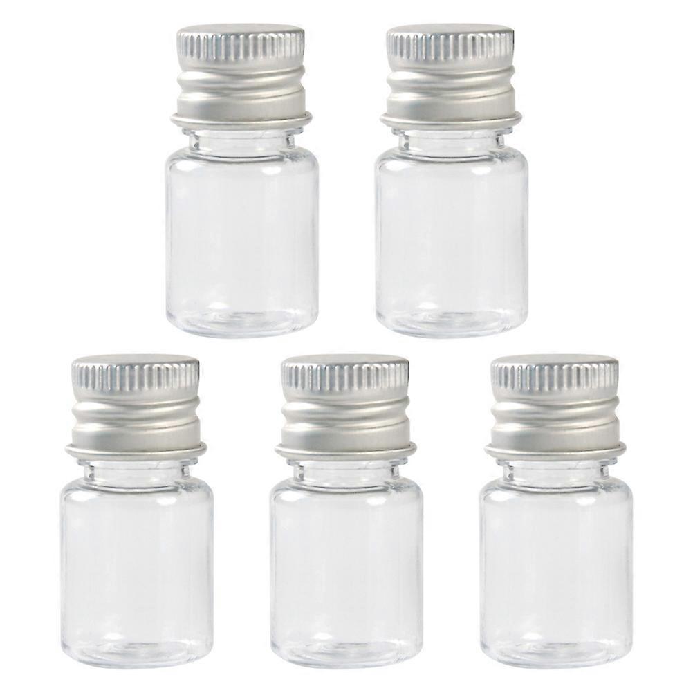 5pcs Transparent Plastic Bottles Essential Oil Bottles Refillable Empty Bottles
