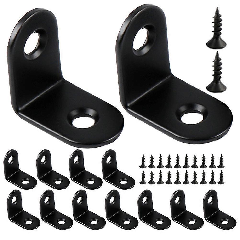 20pcs Corner Brackets L Brackets Cabinet Shelf Brackets L-shaped Right Angle Bracket
