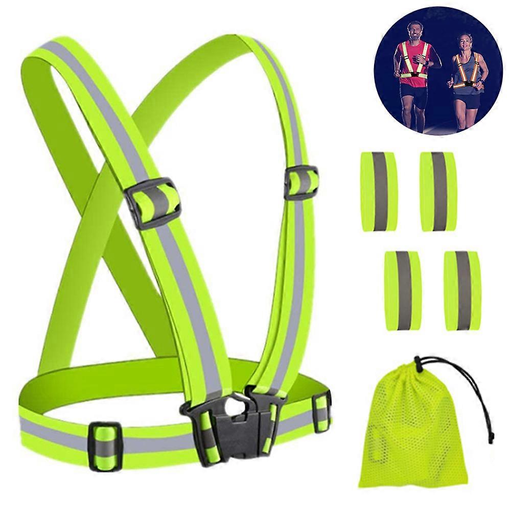 Reflective Gear with Hi-Visibility Bands for Running and Cycling