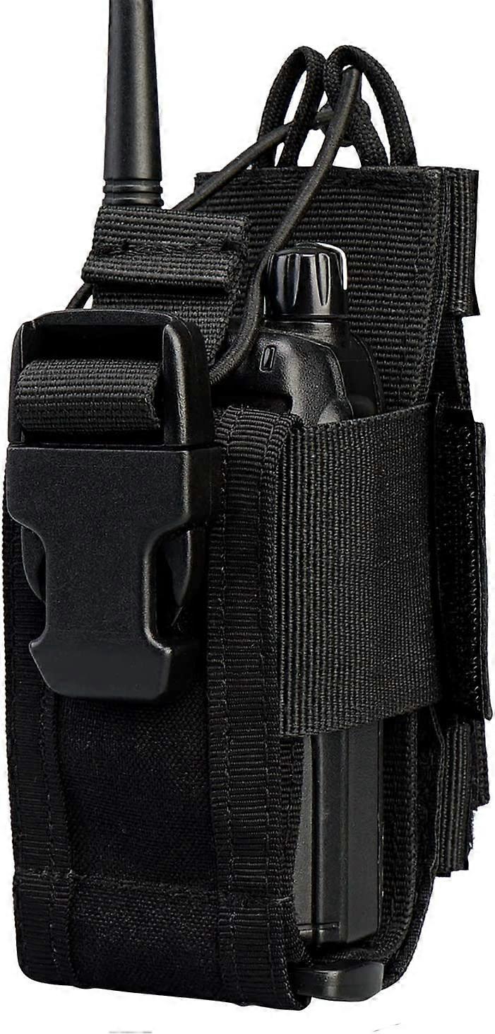 Εξωτερική τσάντα Walkie Talkie Θήκη ραδιοφώνου Ασύρματη τακτική τσάντα ραδιοφώνου (Μαύρη)