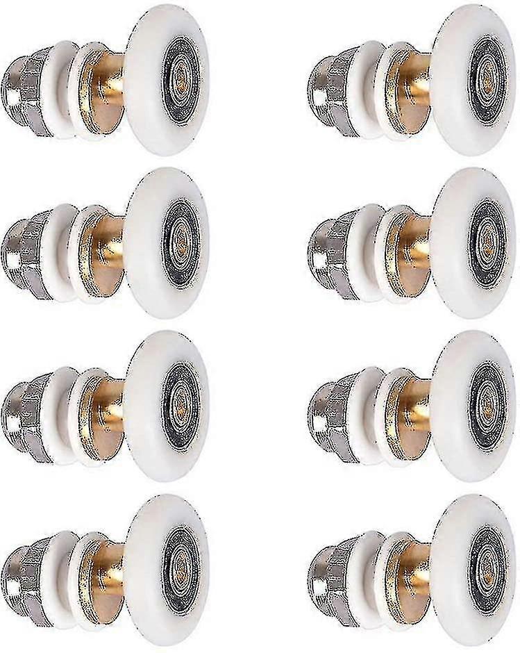 Duschdörr - Rullhjul för duschdörr skjuthjul dörrrulle reservhjul 8st 23mm