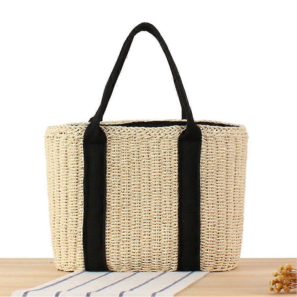 Simple Hand-woven Straw Shoulder Bag Personalized Portable Handbag For Women Daily Use