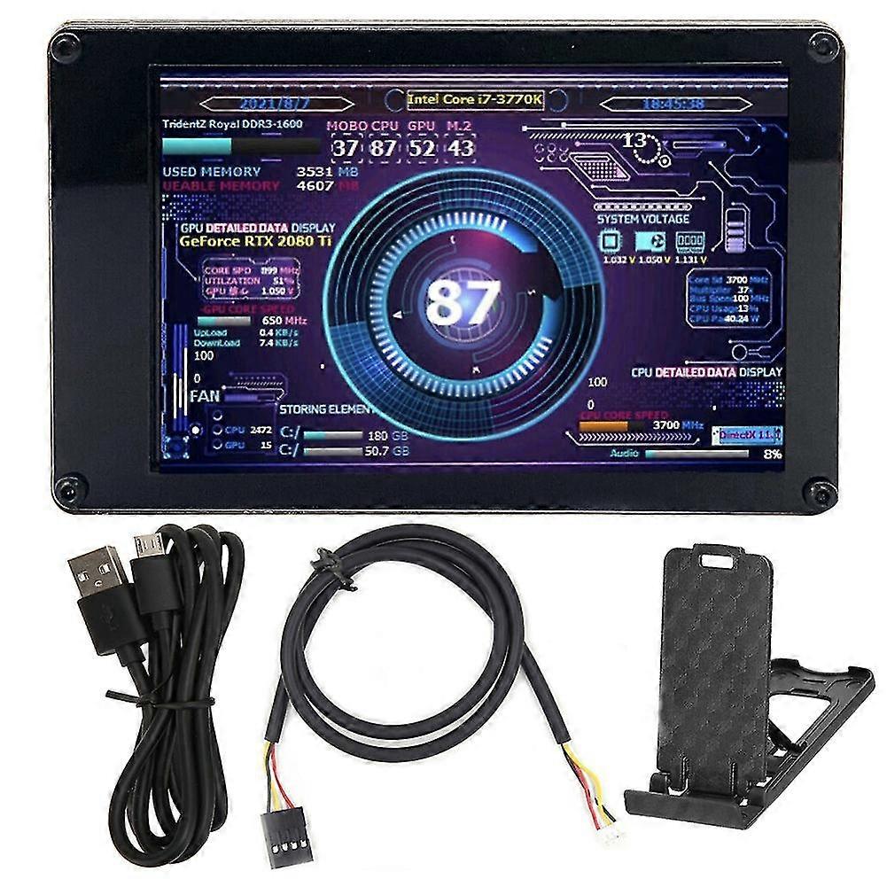 Aida64 Chassis Display 3.5-inch Ips Lcd 320x480 Usb Computer Secondary Screen With 4pin Motherboard