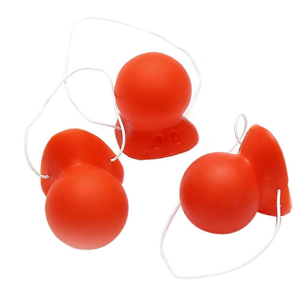 3Pcs Red Clown Nose Honking Squeaking Clown Nose with Elastic Rope for Adults Cosplay Costume Acces