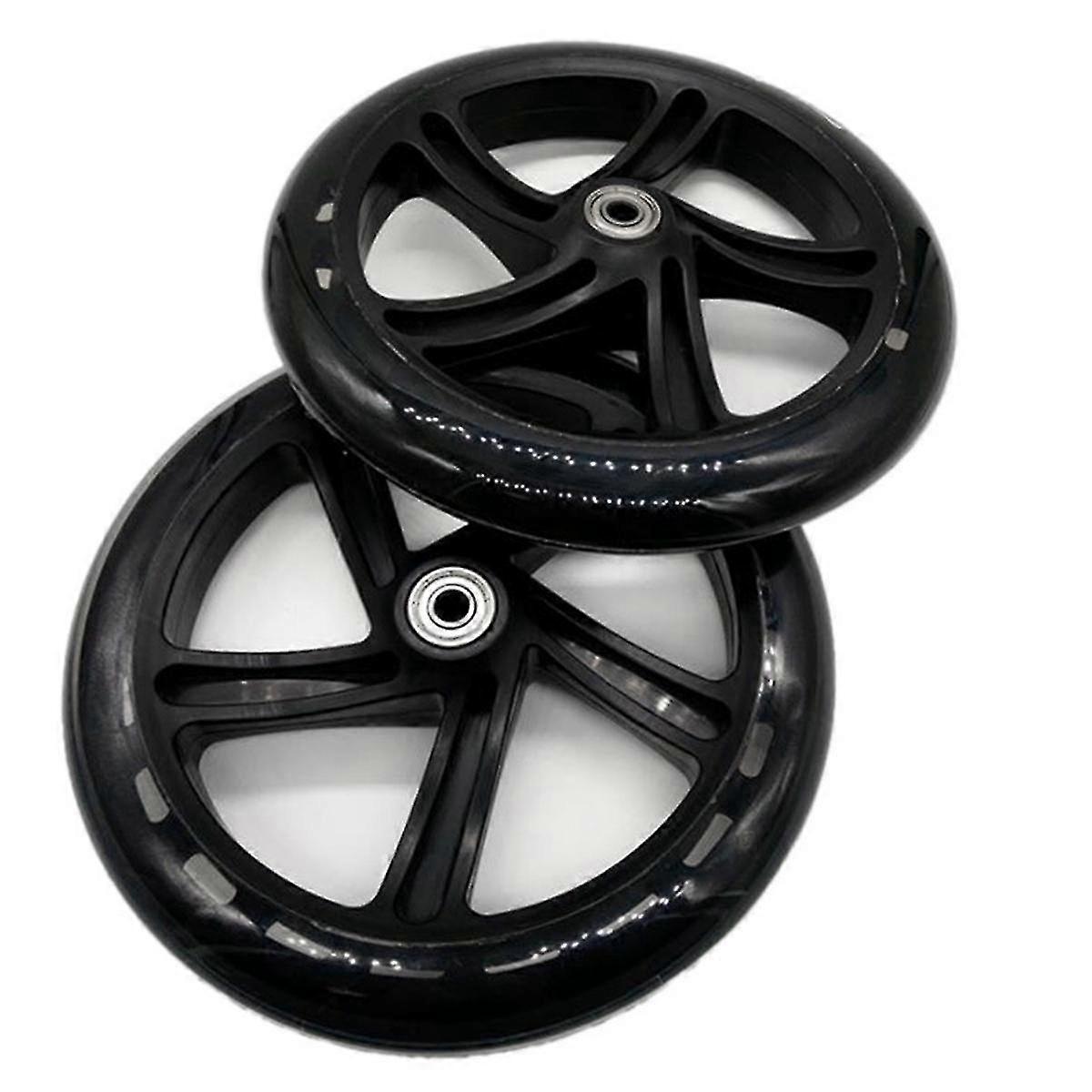 2 stk. løbehjulshjul 200 mm PU-materiale hjultykkelse 30 mm ABEC-7 lejer løbehjulstilbehør