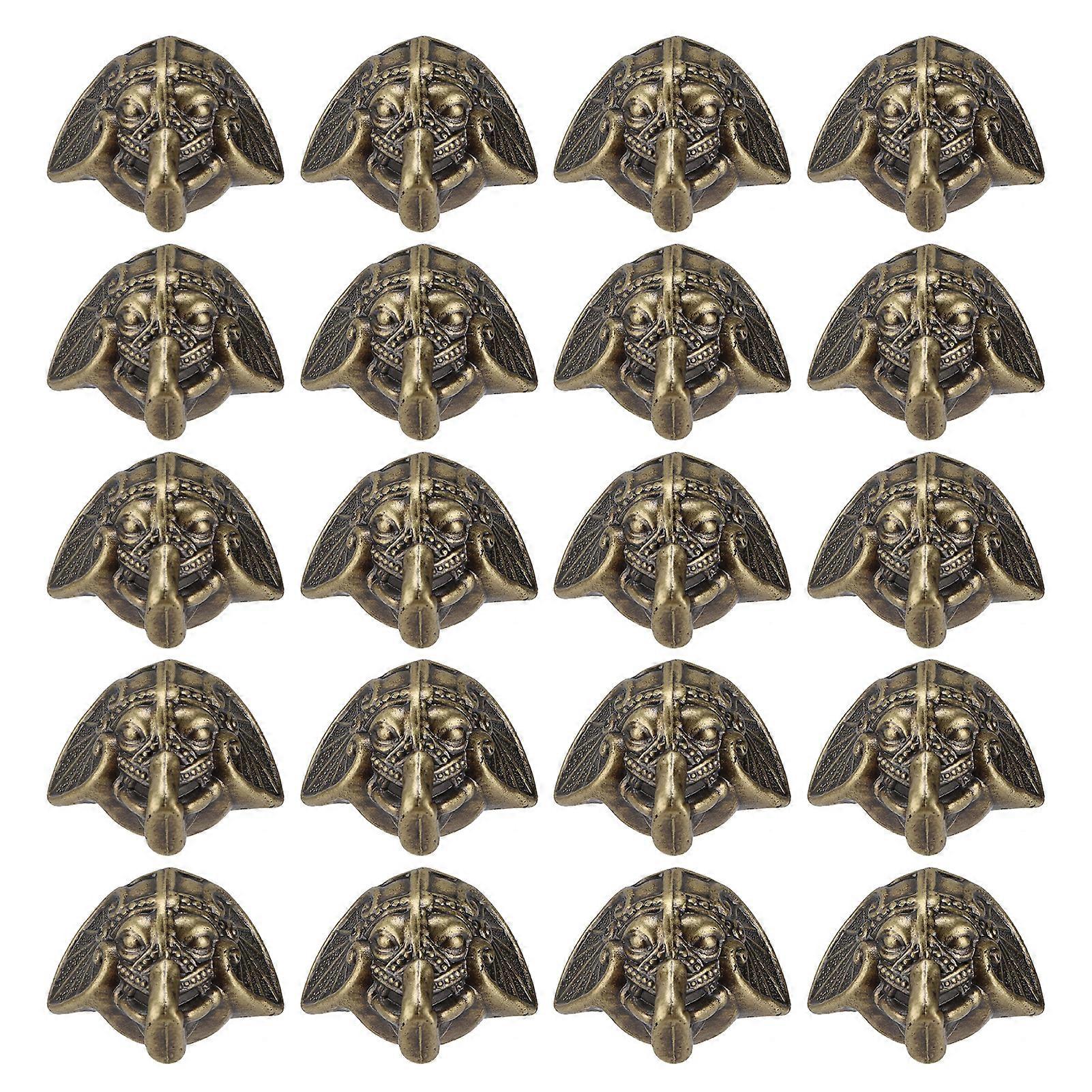 20Pcs προστατευτικό γωνίας ευρέως χρησιμοποιημένος ρετρό εμφάνιση μοναδικός σχεδιασμός κομψός ανθεκτικός γωνιακός προστάτης επίπλωνΠράσινος χαλκός