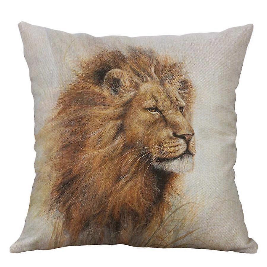 タイガーホースアニマル枕カバーコットンリネンクッションカバーソファ家の装飾デザイン79jpjcjh