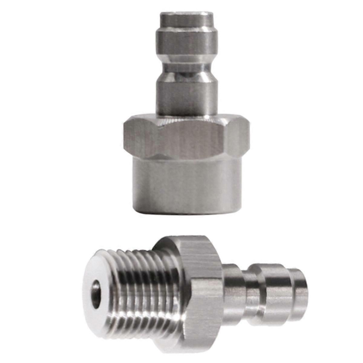 2 Pcs Universal 8mm Quick-Disconnect Plug Adapter, M11x1 Female Thread and External Thread for Carb