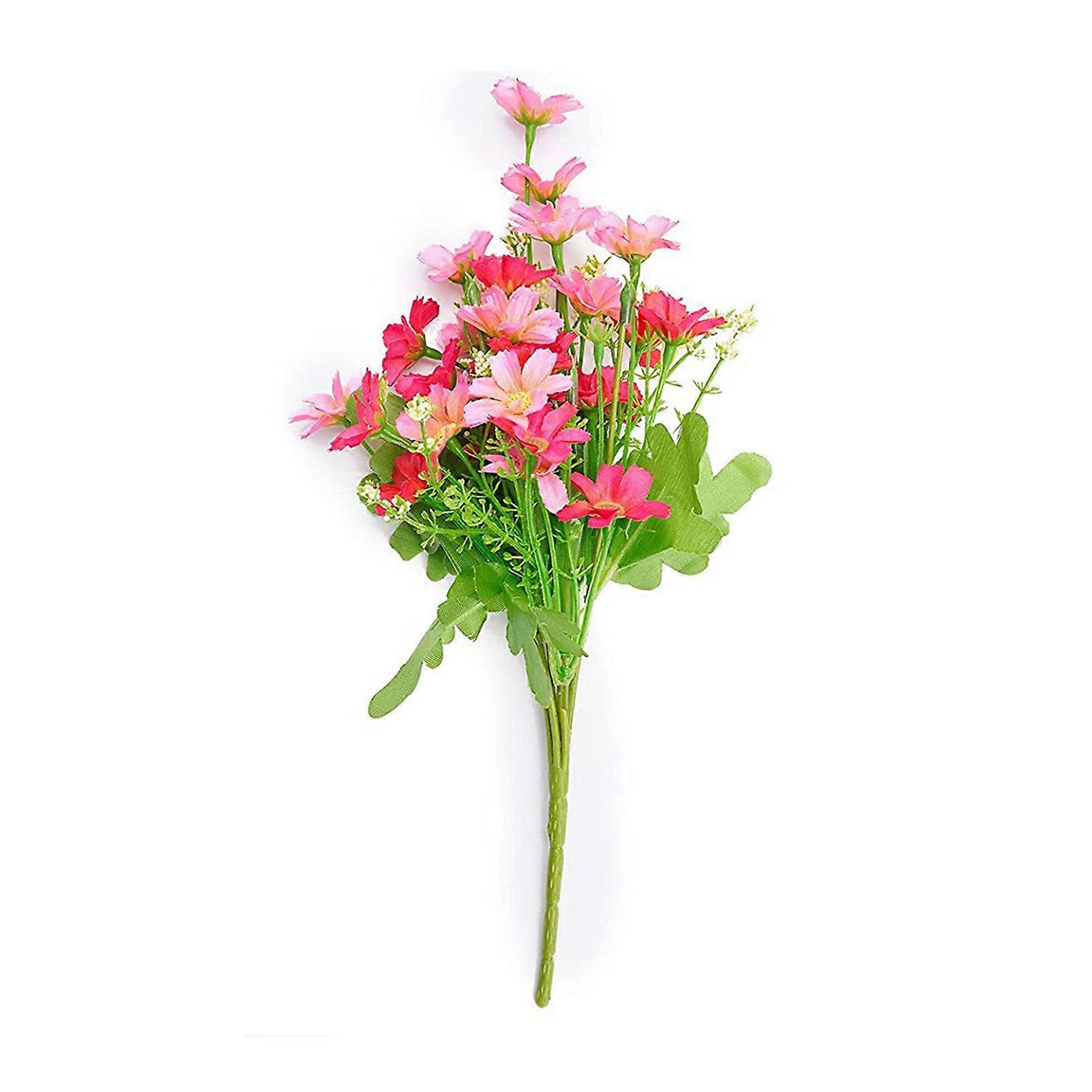 Artificial Fake Flowers Daisies Multicolor UV Resistant Fake Wildflowers with Stems for Wedding Party Home Decoration
