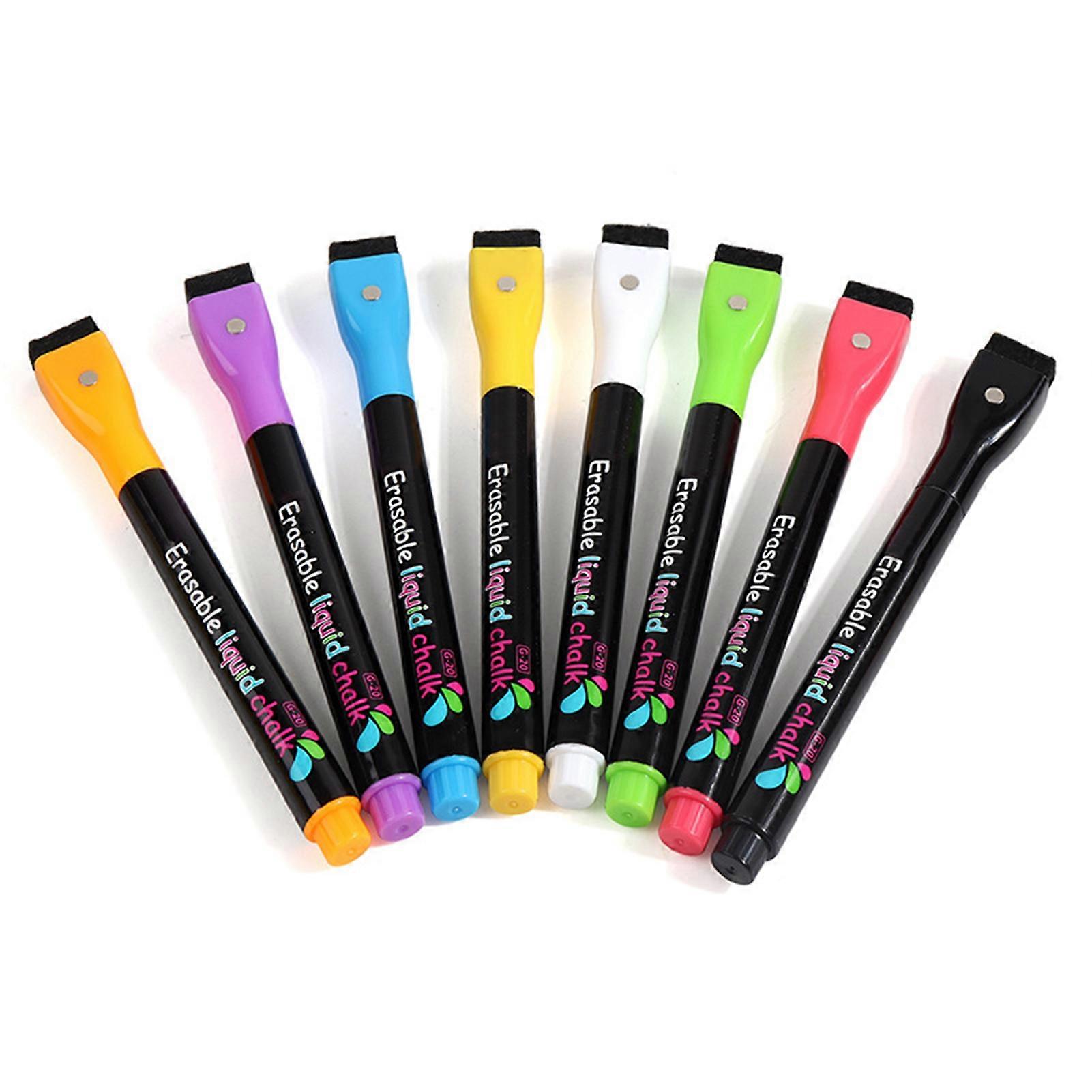 1PC/8PCS Magnetic Liquid Chalks Markers Portable Durable Painting Tool for Calendar Board Whiteboard