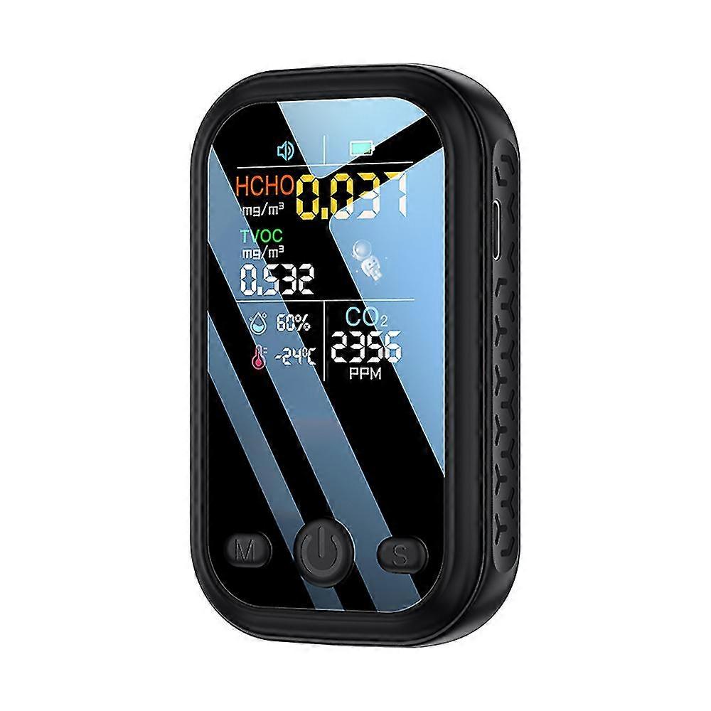 Multifunctional 5 In 1 Co2 Meter Digital Temperature Humidity Tester Co2 Sensor Tvoc Hcho Co2 Detector Air Quality Monitor