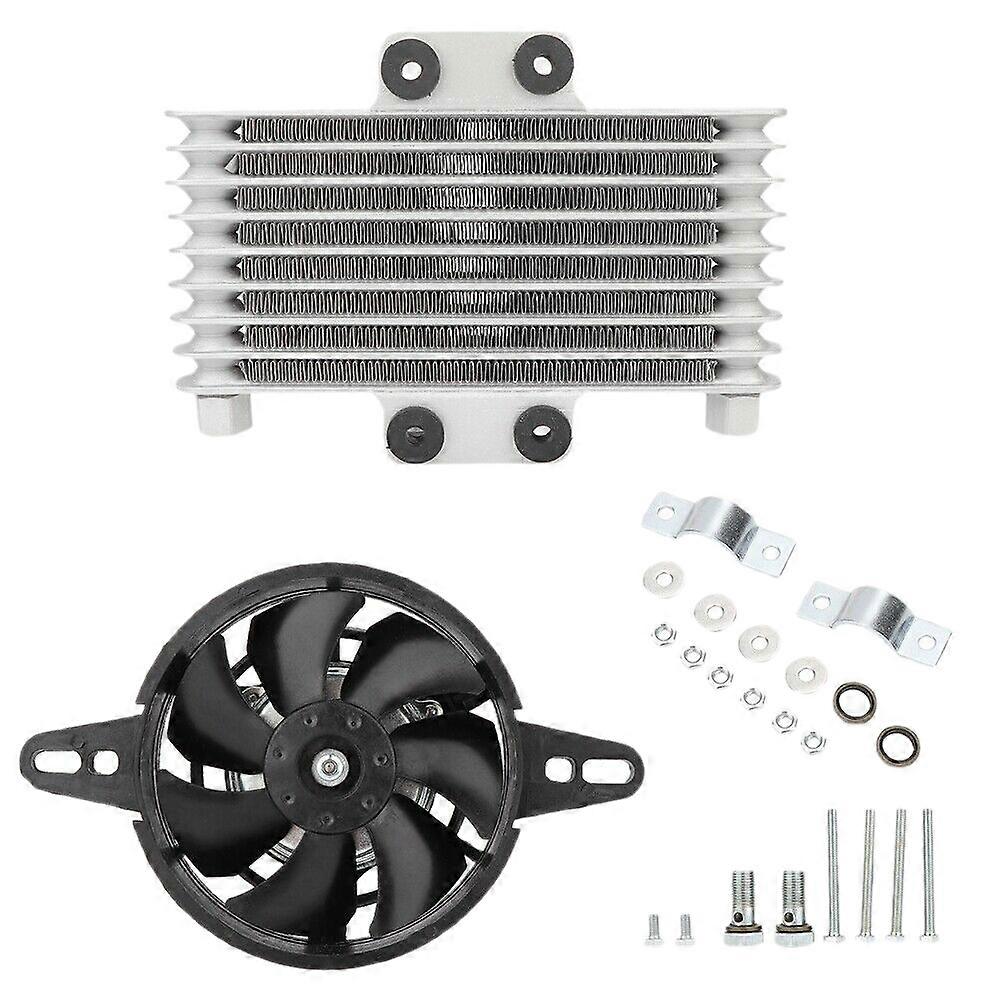 Motorcycle Engine Fan Cooling Radiator Aluminum 125Ml Universal for Motorcycle Dirt Bike ATV