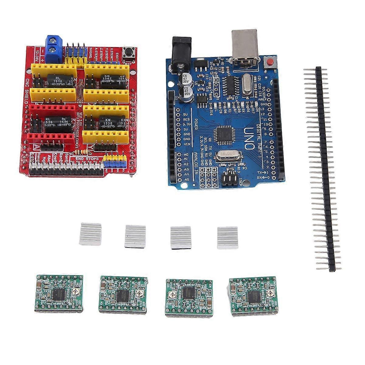 3D Printer DIY KIT CNC Shield Expansion Board for 3D Printer + A4988 Stepper Motor Driver with Heat