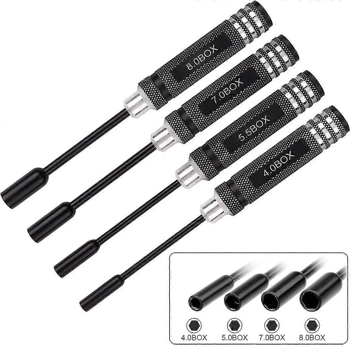 4-piece Screwdriver Set, Multi-functional Maintenance Tool, Including 4.0 / 5.5 / 7.0 / 8.0mm Hex Screwdriver