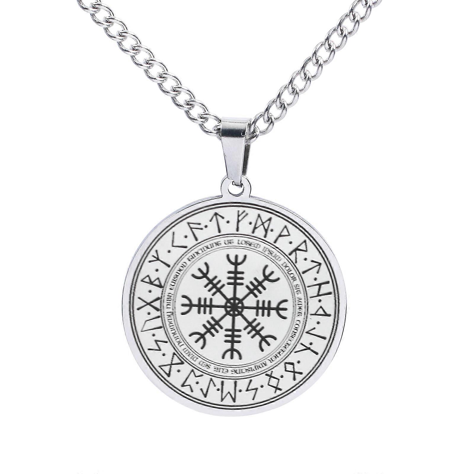 Magic Stave Compass Rune Amuleta-colier Runic Circle Pandantiv Diamond Grad