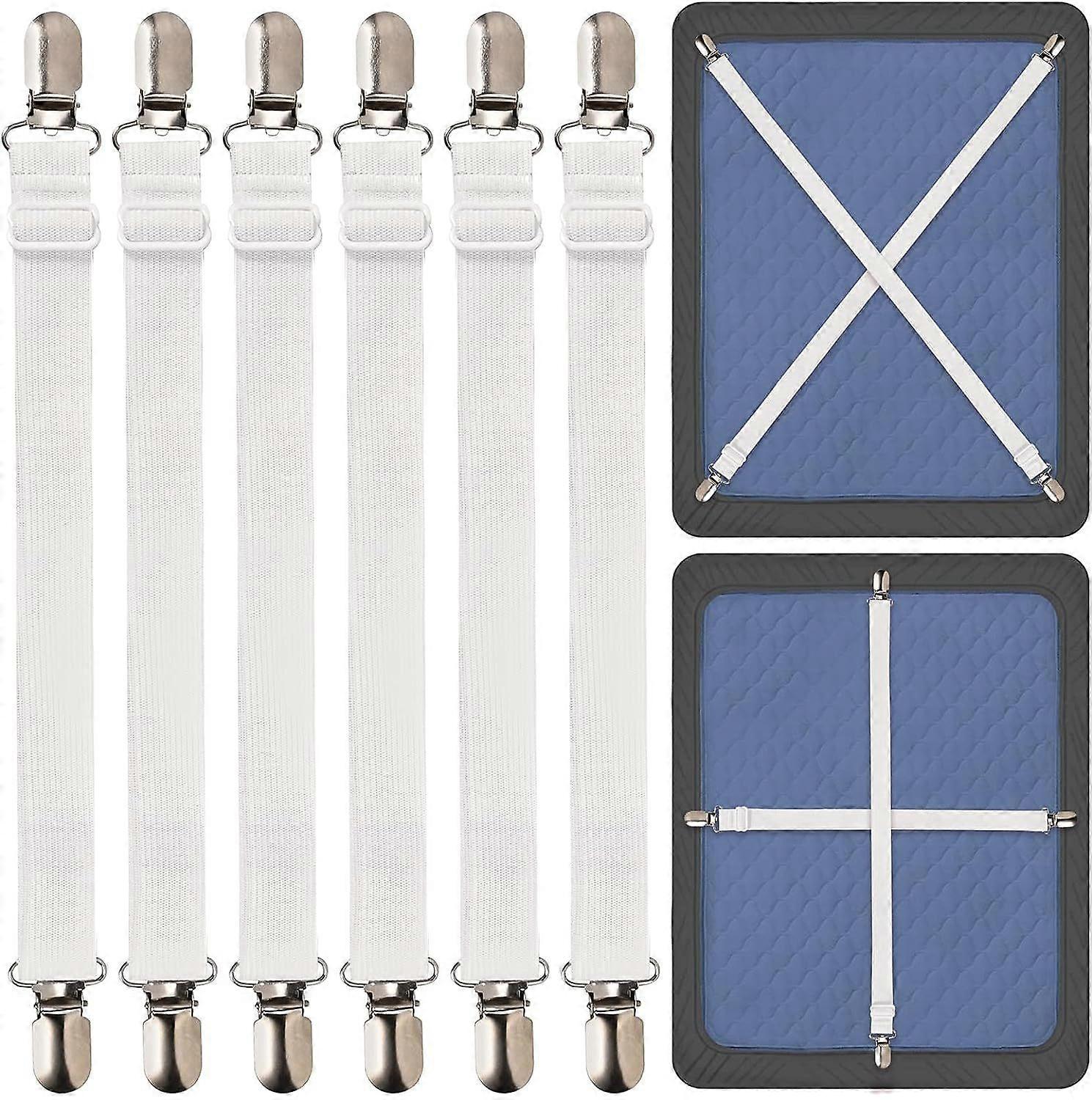 8pcs Sheet Straps, Adjustable Triangle Bed Sheet Holder Straps Elastic Bed Sheet Fasteners Clips