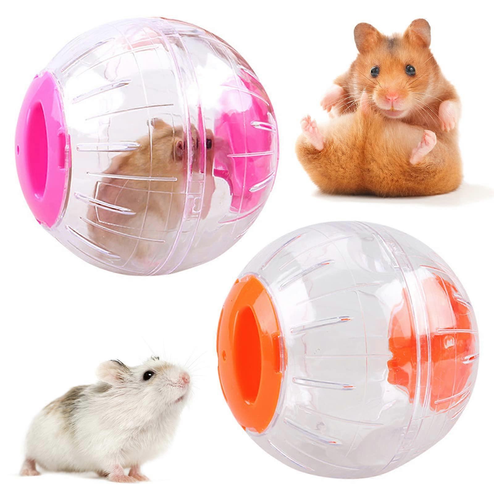 2 Pieces Hamster Running Balls Small Animal Exercise Balls Transparent Hamster Balls for Relieves Boredom